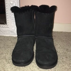 Black Ugg Boots with bows